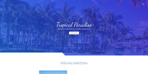 Tropical Paradise website screenshot